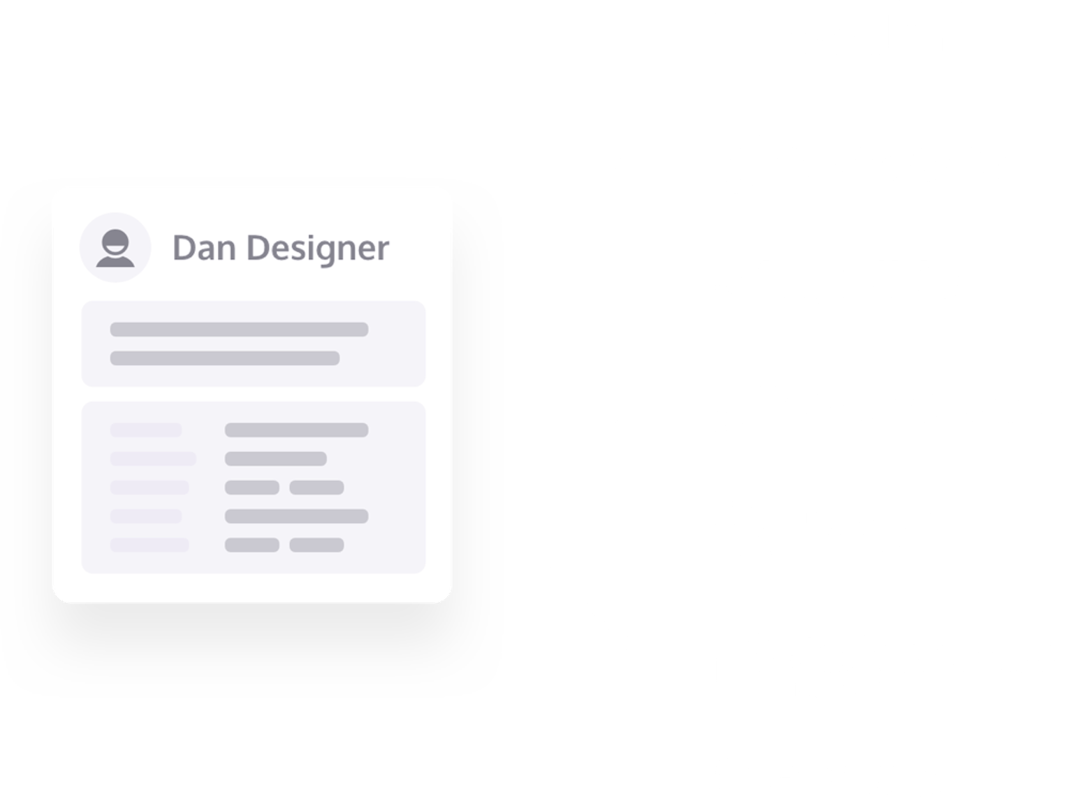 Job platform logos with profile card